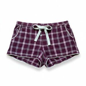 COUPE ESSENTIAL - Pink burgundy - Plaid Boxer Short Sleeping wear - large
